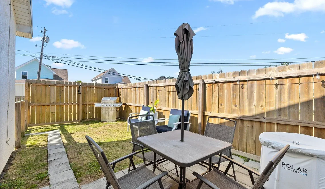 The private outdoor area at 6321 Poinciana Drive